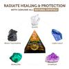Tourmaline Orgone Pyramid Charged for Wealth, Happiness, and Good Fortune, Genuine Crystals and Healing Stones, Malachite, Lapis Lazuli, Amethyst, orgonite Chakra Pyramid Crystal, Energy Generator view 2