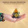 Tourmaline Orgone Pyramid Charged for Wealth, Happiness, and Good Fortune, Genuine Crystals and Healing Stones, Malachite, Lapis Lazuli, Amethyst, orgonite Chakra Pyramid Crystal, Energy Generator view 3