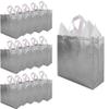 CHENGBAI TOTE Silver Reusable Gift Bags 15 Pcs, 12.2x4.72x11 in Glossy Gift Bag Bulk, Metallic Shimmer Design Gift Wrap Bags for Birthday, Weddings, Mother's Day, Christmas view 1