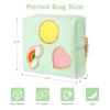 airogym Period Bag for Women, Sanitary Napkin Storage Bag, PU Leather Sanitary Pad Bags for Panty Liners, Tampons, Menstrual Cup Pouches, Sanitary Pads Organizer with Zipper view 2