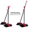 Broom and Dustpan Set for Home, Upgraded 52 Long Handle Broom with Dustpan Combo Set, Stand Up Dust Pan with Built-in Teeth and Brooms for Office Home Kitchen Lobby Floor, Clean Dog Cat Pets Hair view 3