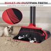 Broom and Dustpan Set for Home, Upgraded 52 Long Handle Broom with Dustpan Combo Set, Stand Up Dust Pan with Built-in Teeth and Brooms for Office Home Kitchen Lobby Floor, Clean Dog Cat Pets Hair view 4