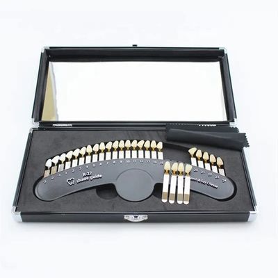 20/27 Color Teeth Whitening 3D Shade Guide Tooth Bleaching Shade Chart Board with Mirror Dentistry Color Comparator Dental Plate(Size:27Colors)