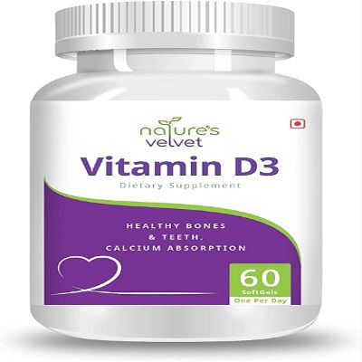 BETT Natures Velvet Lifecare Vitamin D-3 for Bone and Teeth Health, 60 Softgels - Pack of 1