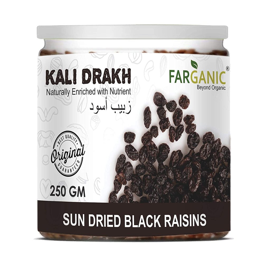 BETT FARGANIC Black Raisins/Kaali Drakh Daakh Naturally Sun dried Kismish Munakka