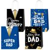 Bomiloho 16pcs Father's Day Party Bags Blue Happy Father's Day Gift Bag Paper Gift Bags for the Best Dad Theme Party Supplies Gift Goody Treat Candy Bags view 1