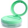 Uouovo Denture case Retainer Case, Leak Proof Denture Cup, Denture Bath Case, Retainer Cleaning Box for Traveling, Partial Denture Case with Strainer & Mirror (Green) view 1