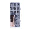 Glasses Screws Repair Kit,Eyeglass Sunglasses Screws Set Screw Nuts Nose Pads Complete Glasses Screws with Screwdriver Tweezer(Black Cross Screws) view 1