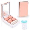 VORDRASSIL MC2 Contact Lens Case with Manual Cleaner, Portable Contact Box, Mirror, Tweezers, Solution Bottle Guarantee (Rose) view 1