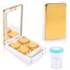 Vordrassil MC2 Contact Lens Case with Manual Contact Lens Cleaner Machine, Portable Contact Box with Mirror Tweezers Remover Tool Solution Bottle for Daily Outdoor Travel. (Gold) view 1