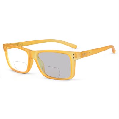 Eyekepper Transition Photochromic Bifocal Reading Glasses Oversized Large Frame Yellow