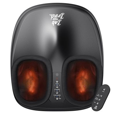 BOB AND BRAD Foot Massager with Heat and Remote,FSA Eligible HSA Eligible, Shiatsu Deep Kneading Electric Feet Massager Machine for Plantar Fasciitis, Men Size 12
