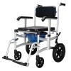BLOHDI Toilet Chair, Height Adjustable Commode Toilet Chair with Armrest Backrest Wheelchair Shower Transport Chair Bathroom Bath Stool, for Adults Handicap Elderly view 1