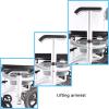 BLOHDI Toilet Chair, Height Adjustable Commode Toilet Chair with Armrest Backrest Wheelchair Shower Transport Chair Bathroom Bath Stool, for Adults Handicap Elderly view 4