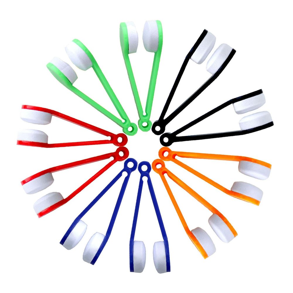 10 Pcs Mini Sun Eyeglasses Cleaning Clip, Glasses Eyeglass Microfiber Spectacles Cleaner Soft Brush Cleaning Tool Glasses Eyeglasses Cleaner Cleaning Clip - Blend Colors