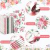 Floral Napkins Disposable Flower Guest Hand Towels Decorative Paper Towels for Bathroom Wedding Birthday Baby Shower Kitchens Table(Pink,100 Pcs) view 3