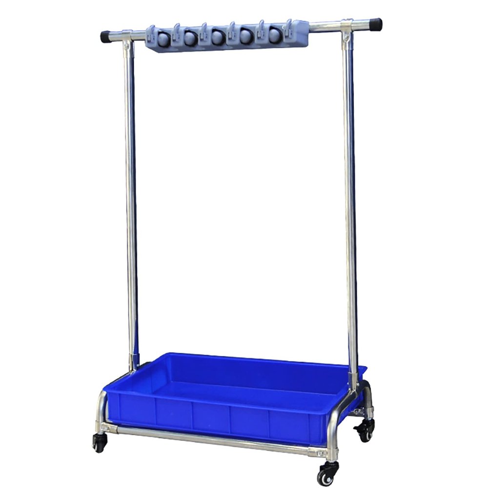 Broom and Mop Holder Put Wet Mops,Cleaning Supplies Organizer,Movable Floor Standing Cleaning Tool Rack,Garden Tool Rack,for Schools Hospitals Factories Hotels Restaurant