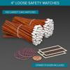 4" Carrot Cake Matches (100 Count, with Striking Stickers Included) | Decorative Unique & Fun for Your Home, Gifts, Accessories & Events | Premium Long Wood Safety Matches by Thankful Greetings view 2