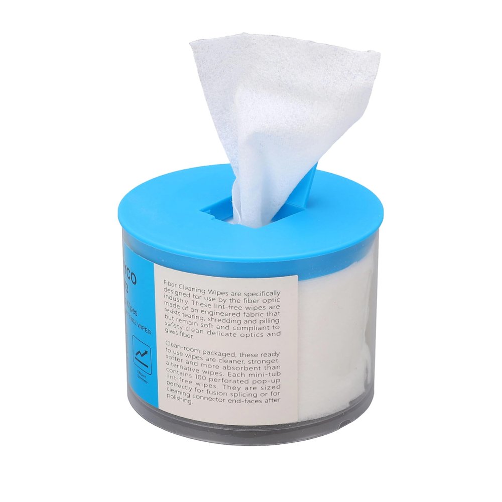 100 Pcs Optical Fiber Wipes,Clean Wipes for Fiber Optics,Dust and lint wipe cloth Optical Fiber End Cleaning Paper for industrial instrument,electrical equipment