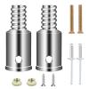 2 Pcs Threaded Tip Replacement,Ultra Threaded Tip Repair Kit Metal Threaded Handle Tips for 1" Wood or Metal Poles Handle Replacement Extension Pole Adapter for Mop,Broom,Household Cleaning Tools view 1