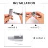 2 Pcs Threaded Tip Replacement,Ultra Threaded Tip Repair Kit Metal Threaded Handle Tips for 1" Wood or Metal Poles Handle Replacement Extension Pole Adapter for Mop,Broom,Household Cleaning Tools view 4