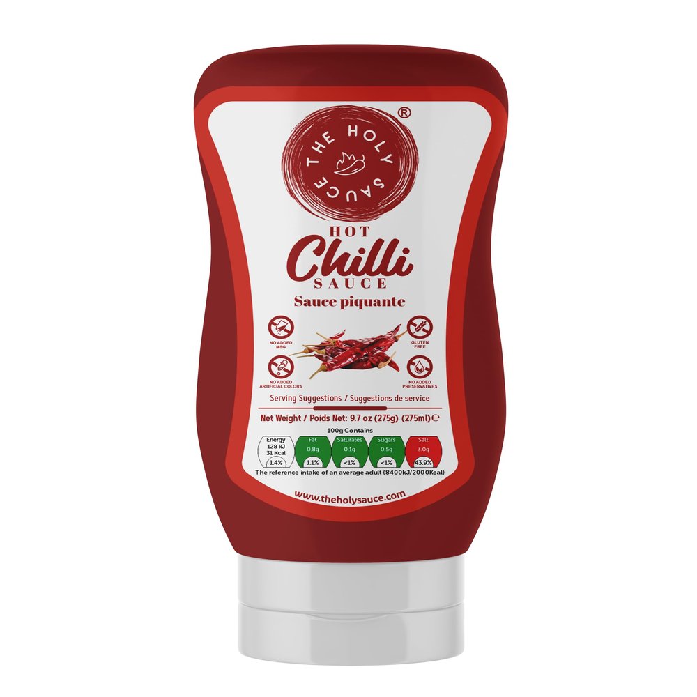 Sizzlin' Hot Chili Sauce - Extra Spicy Kick! 275ml - Perfect for Wings, Tacos, Pizza & More