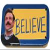 Ted Lasso Believe In Believe Blue Raspberry Flavored Candy - (1) Collectible Slide off top Tin filled with candies featuring Ted Lasso view 1