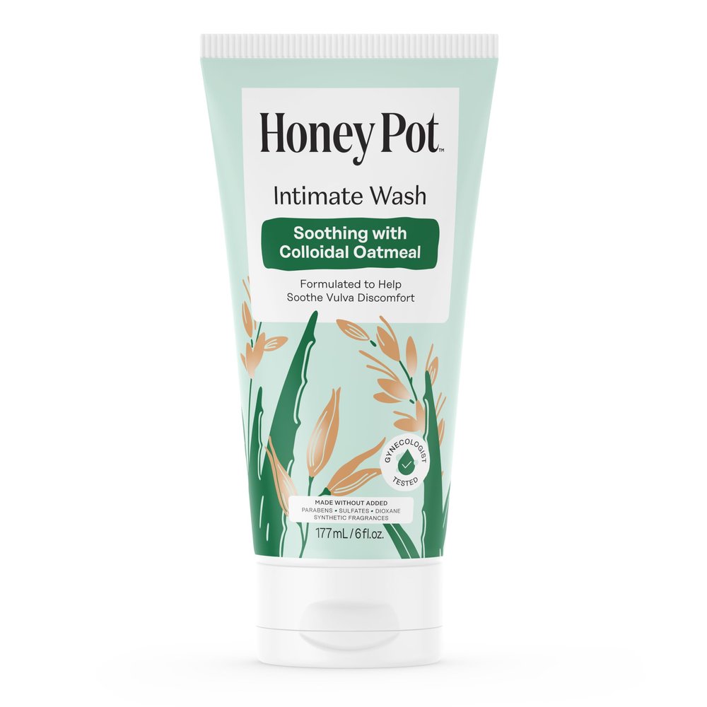 The Honey Pot Company - Anti-Itch Soothing Colloidal Oatmeal Wash - Plant Derived Feminine Care - Ultra Mild Solution to Relieve Itching and Discomfort - 6 fl. oz.