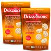 Drizzilicious Mini Flavored Rice Cakes Cinnamon Swirl - Rice Crisps, Healthy Snack for Adults and Kids, Vegan, Gluten Free Snack, Allergen Free, Only 90 Calories Per 21 Pieces - 4 oz (Pack of 2) view 1