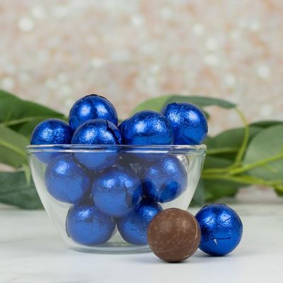 102 Pcs Blue Candy Milk Chocolate Balls (1.5 lbs - Appox. 102 Pcs)