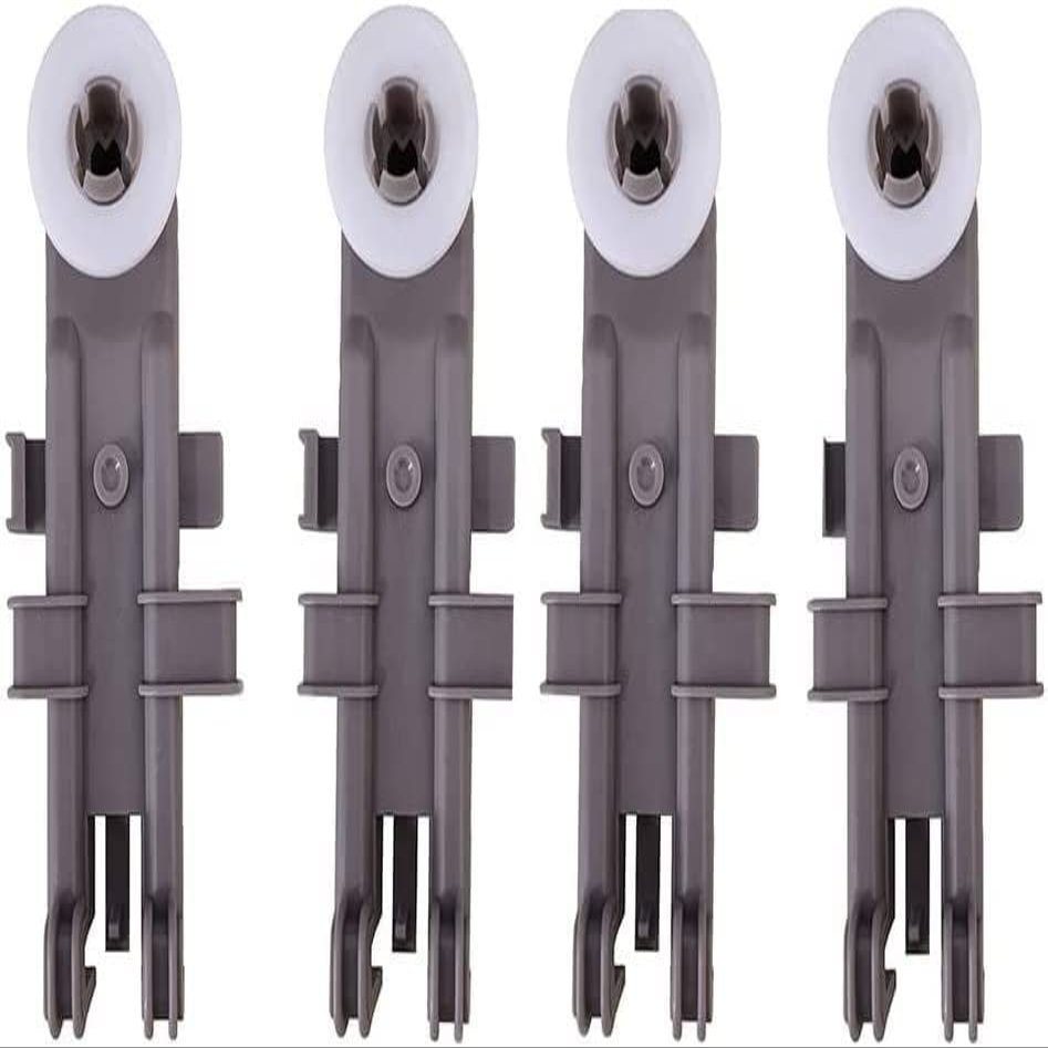 4 PC Dishwasher Upper Dishrack Wheel Replaces For KitchenAid KUDI021RBL0 KUDC01TMBL0 KUDC01TMBL1 KUDC01TMBL6 KUDC01TMWH1 KUDC01TMWH6 KUDC01TMWHO KUDC02IRBL0 KUDC02IRBL1 KUDC02IRBL3 KUDC02IRBL2