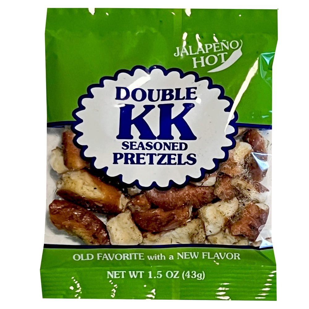 Double KK Seasoned Pretzels Jalapeno Hot Flavor