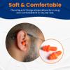 100 Pairs of Orange Reusable Ear Plugs - Individually Wrapped, Providing Ear Protection & Noise Reduction up to 25dB NRR - Bulk Silicone Ear Buds for Motorcycle, Gun Range, Shooting, Sleeping, Work view 2