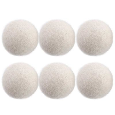2/4/6pcs Reusable Wool Dryer Balls,Cute Pattern Laundry Washing Fleece Dry Kit Ball for Washing Machine Accessories(6 pcs-no Pattern)