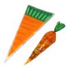 Honbay 100PCS Carrot Shaped Candy Bags, Disposable, Single-material (Plastic), Triangle Gift Bags with Twist Ties for Holiday, Birthday, Wedding Party Decor view 1