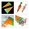 Honbay 100PCS Carrot Shaped Candy Bags, Disposable, Single-material (Plastic), Triangle Gift Bags with Twist Ties for Holiday, Birthday, Wedding Party Decor view 4