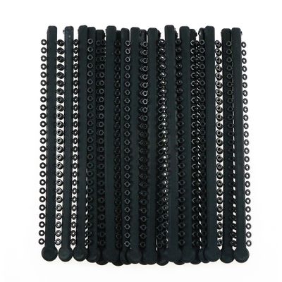 1000Pcs/Bag Long Type Dental Orthodontic Ligature Ties Elastic Rubber Bands Black Color L-1000-5#