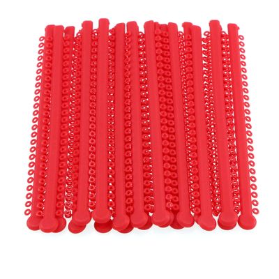1000Pcs/Bag Long Type Dental Orthodontic Ligature Ties Elastic Rubber Bands Colorful Red Color L-17#