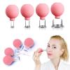4 PCS Glass Facial Cupping Set | Silicone Vacuum Suction | Cupping Massage Therapy | A Kit For Anti Cellulite, Anti Wrinkle and Instantly Ageless Skin | For Eyes, Face and Body(Pink) view 1