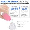 4 PCS Glass Facial Cupping Set | Silicone Vacuum Suction | Cupping Massage Therapy | A Kit For Anti Cellulite, Anti Wrinkle and Instantly Ageless Skin | For Eyes, Face and Body(Pink) view 2
