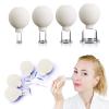 4 PCS Glass Facial Cupping Set | Silicone Vacuum Suction | Cupping Massage Therapy | A Kit For Anti Cellulite, Anti Wrinkle and Instantly Ageless Skin | For Eyes, Face and Body(White) view 1