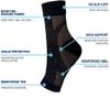Ankle Sleeves, 2 Pairs Ankle Sleeves To Wear To Sleep In, Ankle Sleeves Socks For Women Men Foot Sleeve Support Relief For Pain (L/XL, 2 Pairs White) view 3
