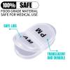 6 Pack Pill Organizer Pocket Small Case Holder Am Pm Pill Case Portable Two Compartment Round Travel 2 Times a Day for Vitamin Medication Supplement(Clear) view 4