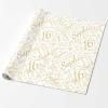InterestPrint Personalized Name Wrap Paper Customized Golden Glitter 16 Years Old Funny Wrapping Paper Roll Birthday Gift for Boys Girls Baby Shower Wedding Anniversary 58x23 Inch 3 Roll view 2