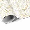 InterestPrint Personalized Name Wrap Paper Customized Golden Glitter 16 Years Old Funny Wrapping Paper Roll Birthday Gift for Boys Girls Baby Shower Wedding Anniversary 58x23 Inch 3 Roll view 3