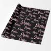 InterestPrint Custom Name Wrapping Paper Personalized Pin Gradient Glitter Gift Wrapping Paper for Teens Women Men Mom Dad Birthday Wedding Anniversary 58x23 3 Roll view 2