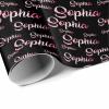 InterestPrint Custom Name Wrapping Paper Personalized Pin Gradient Glitter Gift Wrapping Paper for Teens Women Men Mom Dad Birthday Wedding Anniversary 58x23 3 Roll view 3