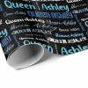 InterestPrint Personalized Name Wrapping Paper Custom Blue Monogram Gift Wrapping Paper for Teens Women Men Mom Dad Birthday Wedding Anniversary 58x23 3 Roll view 3
