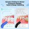 COSLUS C31 Kids Water Dental Flosser Deep Cleaning Picks Portable 4 Modes for Ages 6+ Safe Waterproof Rechargeable with 2 Jet Tips for Gums Care Red Blue view 2