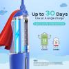 COSLUS C31 Kids Water Dental Flosser Deep Cleaning Picks Portable 4 Modes for Ages 6+ Safe Waterproof Rechargeable with 2 Jet Tips for Gums Care Red Blue view 4